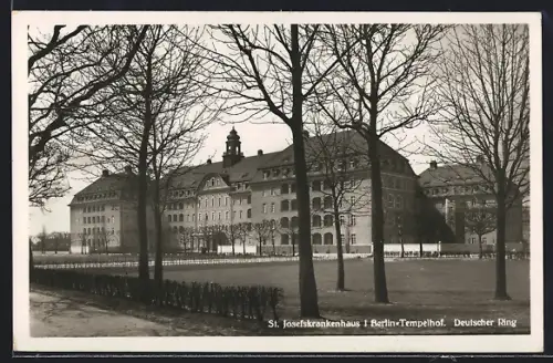 AK Berlin-Tempelhof, Blick zum St. Josefskrankenhaus