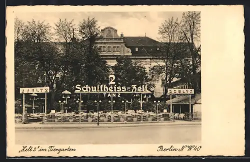 AK Berlin-Tiergarten, Blick auf das Schultheiss-Zelt