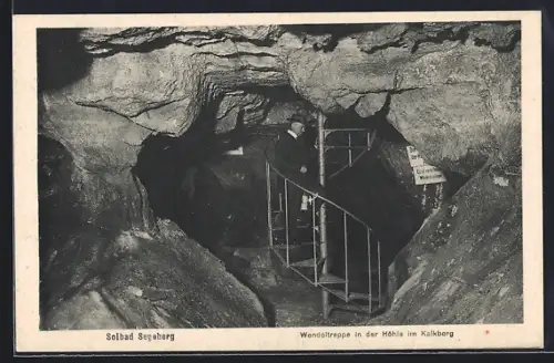 AK Solbad Segeberg, Höhle im Kalkberg, Wendeltreppe