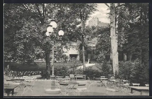 AK Badenweiler, Parkpartie am Kurhaus