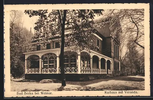 AK Bad Berka b. Weimar, Kurhaus mit Veranda