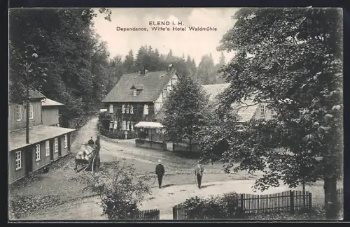 AK Elend i. H., Witte`s Hotel Waldmühle, Dependance