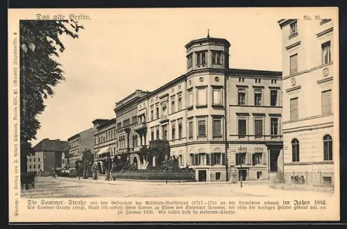 AK Berlin, Sommerstrasse mit Gebäude der Artillerie-Werkstätten