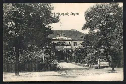AK Berlin-Steglitz, Restaurant Schlosspark