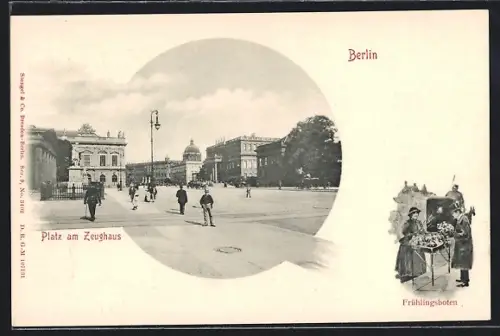 AK Berlin, Platz am Zeughaus, Frühlingsboten