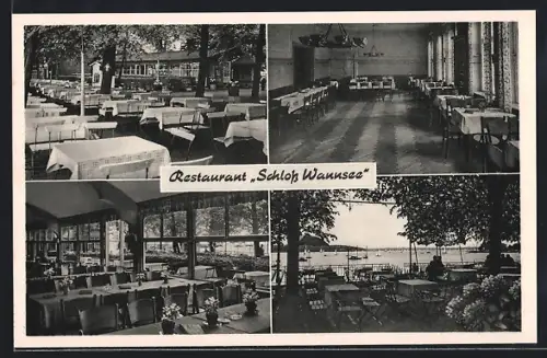 AK Berlin-Nikolassee, Restaurant Schloss Wannsee, Kronprinzessinnenweg 21