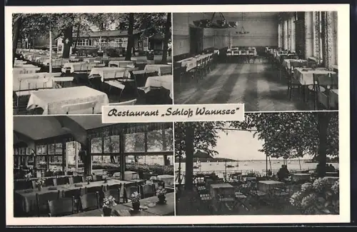 AK Berlin-Nikolassee, Restaurant Schloss Wannsee, Kronprinzessinnenweg 21
