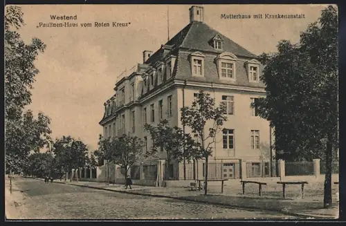 AK Berlin-Westend, Paulinen-Haus vom Roten Kreuz, Mutterhaus mit Krankenanstalt