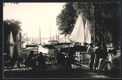 Foto-AK Berlin-Wannsee, Gasthaus Moorlake