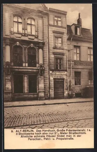 AK Berlin, Das Handtuch, Grosse Präsidentenstrasse 1 a