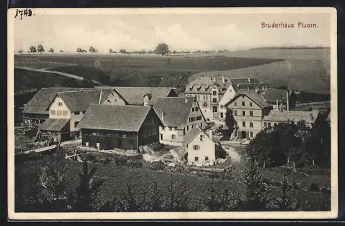 AK Fluorn, Ortsansicht mit dem Bruderhaus