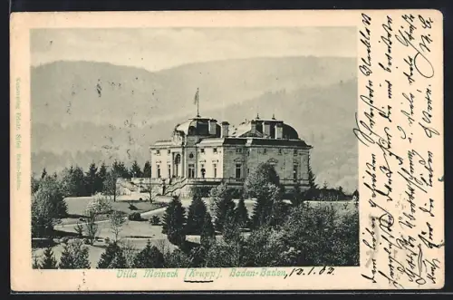 AK Baden-Baden, Hotel-Villa Meineck Krupp