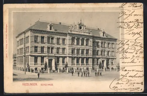 AK Riedlingen / Württ., Schulhaus, Schule
