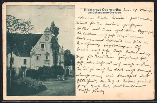 AK Oberwartha bei Cossebaude-Dresden, Klostergut Oberwartha
