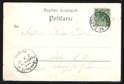 Lithographie Stolberg a. Harz, Gasthaus zum Weissen Ross, Joseph`s Höhe