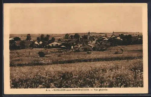 AK Romagne-sous-Montfaucon, Vue générale