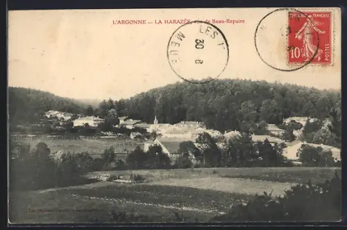 AK La Harazée, Vue de Beau-Repaire et du paysage environnant
