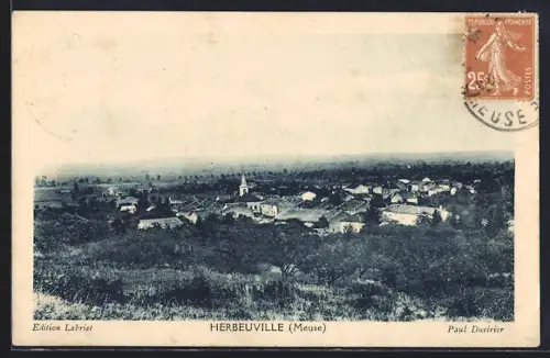 AK Herbeuville /Meuse, Vue panoramique du village et de la campagne environnante