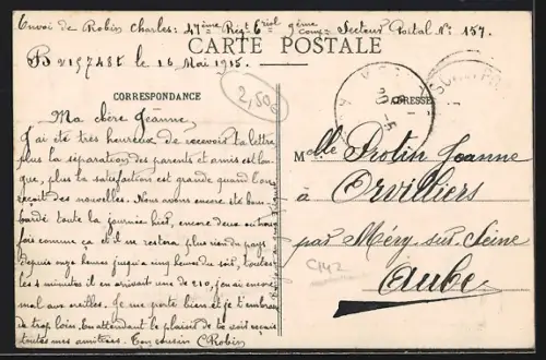 AK Verdun-sur-Meuse, Le Canal au clair de lune