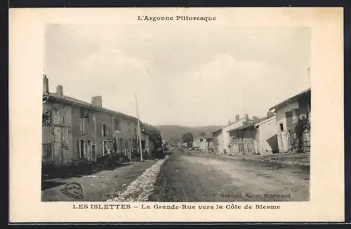 AK Les Islettes, La Grande-Rue vers la Côte de Biesme