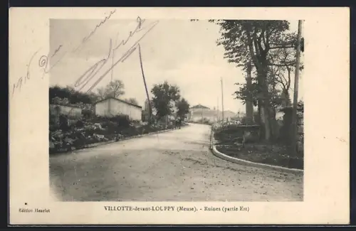 AK Villotte-devant-Louppy /Meuse, Ruines, partie Est