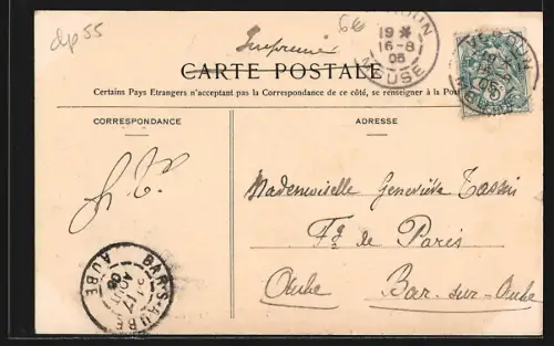 AK Verdun, Usine Électrique sur la rivière avec pont et arbres environnants