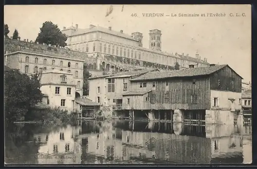 AK Verdun, Le Séminaire et l`Évêché au bord de l`eau