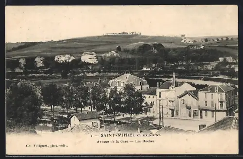 AK Saint-Mihiel, Avenue de la Gare, Les Roches