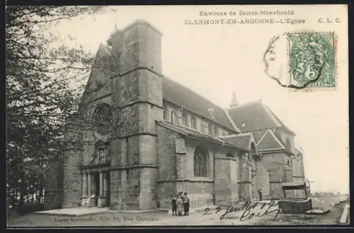AK Clermont-en-Argonne, L`église et son architecture imposante