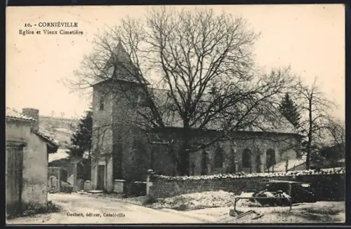 AK Corniéville, Église et Vieux Cimetière