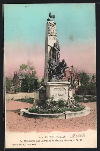 AK Vaucouleurs, Le Monument aux Morts de la Grande Guerre