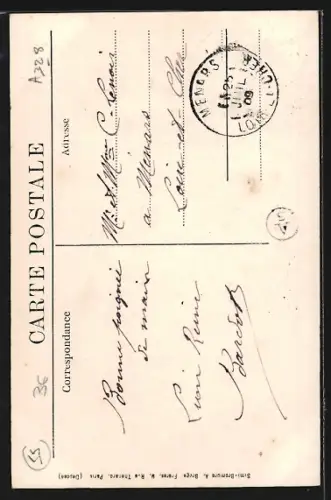 AK Rembercourt /Meuse, L`Église et vue de la rue adjacente