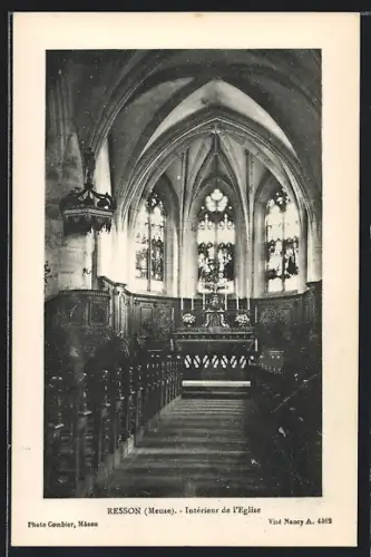 AK Resson /Meuse, Intérieur de l`Église