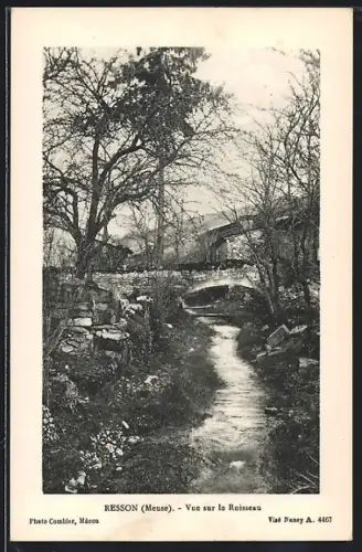 AK Resson /Meuse, Vue sur le Ruisseau