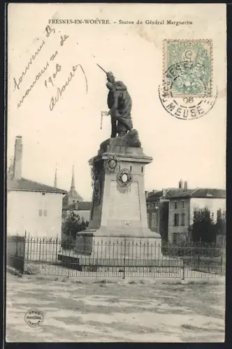 AK Fresnes-en-Woëvre, Statue du Général Marguerite