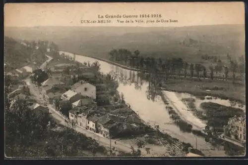 AK Dun-sur-Meuse, Vue de la Ville, prise de Dun haut