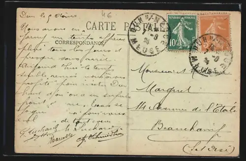 AK Dun-sur-Meuse, Vue de la Ville, prise de Dun haut