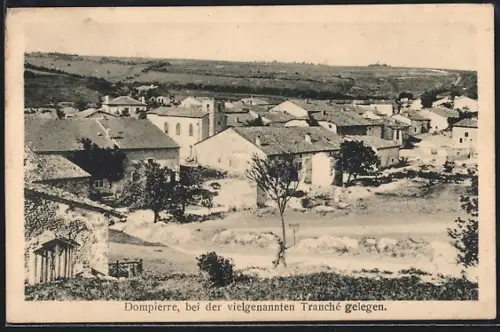 AK Dompierre, Vue du village près de la Tranchée