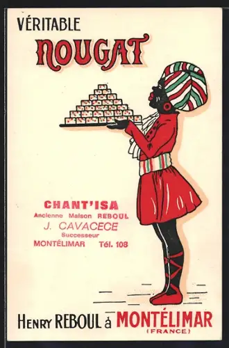 AK Reklame für Véritable Nougat