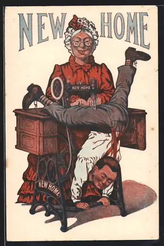 AK Reklame für New Home-Nähmaschinen
