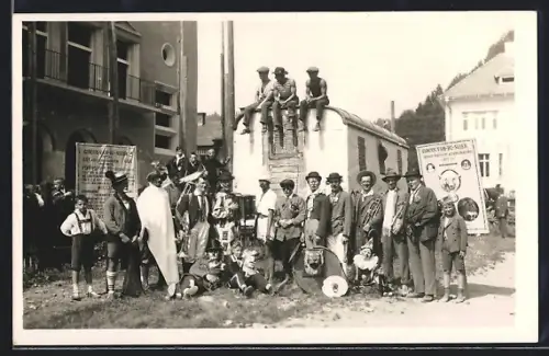 Foto-AK Bruck a. d. Mur, Praterfest auf dem Schlossberg 1926