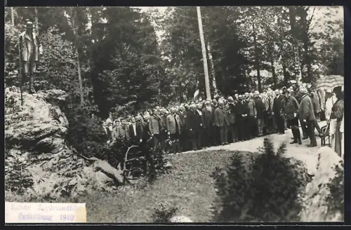 Foto-AK Bad Ischl, Kaiserstandbild-Enthüllung 1910