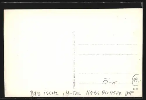 Foto-AK Bad Ischl, Hotel Habsburger Hof