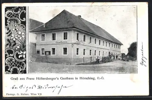 AK Hörsching /O.-Ö., Franz Höllersberger`s Gasthaus