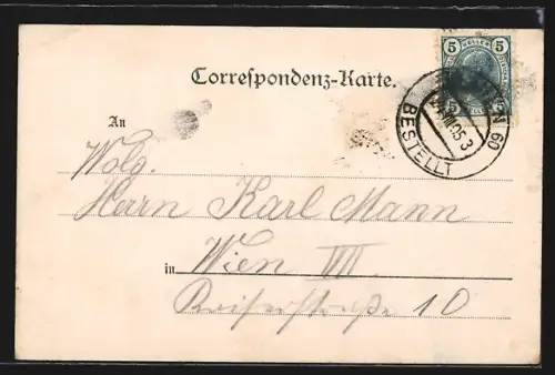 AK Steyregg bei Linz, Blick zum Hüttenbauer