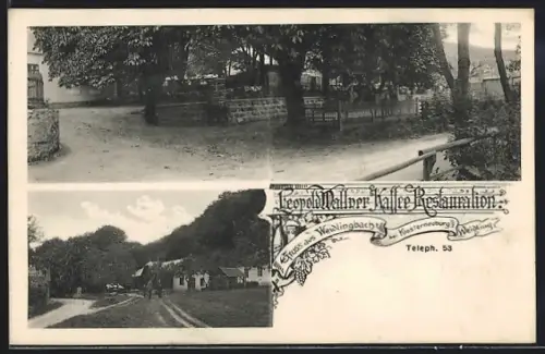 AK Weidlingbach, Cafe-Restaurant Leopold Wallner`s Erben