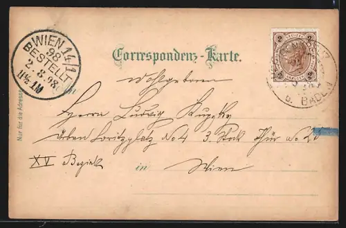 Lithographie Heiligenkreuz, Totalansicht, Stiftskirche, Kanzel