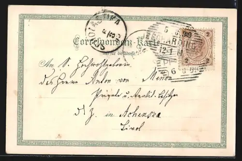 Lithographie Schärding, Linzerthor, Institut, Oberer Stadtplatz