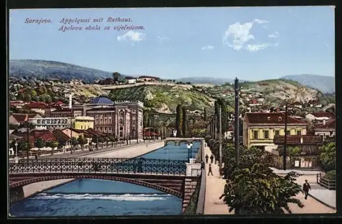 AK Sarajevo, Appelquai mit Rathaus