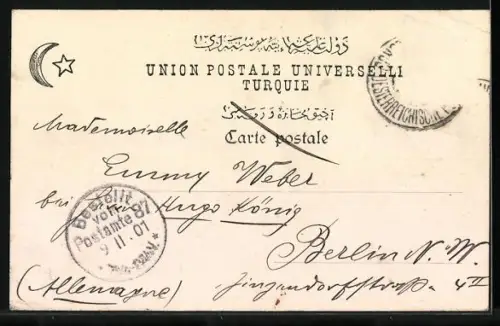 AK Constantinople, Bosphore, Les eaux douces d`Asie, Ruderboot